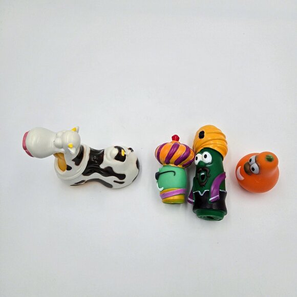 Veggie Tales Jimmy And Jerry The Gourd With Cow Costume Nativity Wise Men Christ - Picture 5 of 8